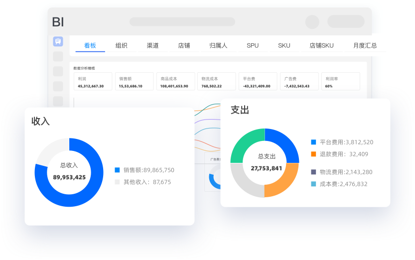 统一大数据分析平台界面示意图